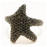Sterling Silver Starfish Gemstone Ring Sz 7 3.9g