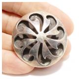 Mexican Sterling Silver Pendant Brooch 7.5g