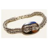 Modern Italian Sterling Silver Bracelet 7.5" 14.2g