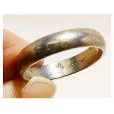 "H.E" Sterling Silver Wedding Band Ring Sz 6 2.4g