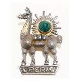Sterling Silver Peru Camel Brooch 3.5g