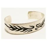 Mens Mexican 925 Silver Tribal Cuff Bracelet 41.9g
