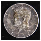1964-D Kennedy Half-Dollar Silver Coin