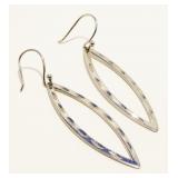 Sterling Silver Teardrop Earrings 2g
