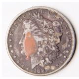 1887 Morgan Silver Dollar Coin
