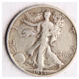 1935 Walking Liberty Half-Dollar Silver Coin