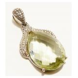 Sterling Silver Gemstone Pendant India 7.7g