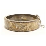 Siam Sterling Silver Bangle Bracelet 33.5g