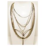 Grouping of Sterling Silver Necklaces 36.8g