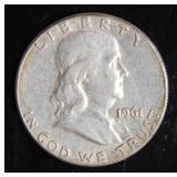 1961 Franklin Half-Dollar Silver Coin