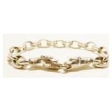 Milor Italy 925 Silver Lion Clasp Bracelet 7" 15.3