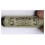 Roll of 50 Silver Dimes