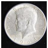 1964 Kennedy Half-Dollar Silver Coin