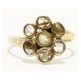 Sterling Silver Flower Ring Sz 7.25 1.9g