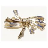 Vintage Sterling Silver Bow Brooch 7.3g