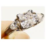 Sterling Silver Gemstone Ring Sz 8 4.9g