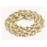 Italian Twisted Sterling Silver Necklace 20" 6.6g
