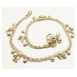 Sterling Silver Ankle Bracelet 10" 14.6g