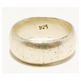 Wide Sterling Silver Wedding Band Ring Sz 10 9.7g