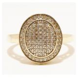 Rose Gold/925 Silver Gemstone Ring Sz 7.75 3.5g