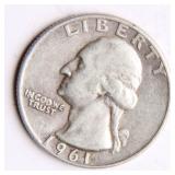 1961-D Washington Silver Quarter