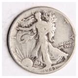 1943 Walking Liberty Half-Dollar Silver Coin