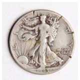 1943 Walking Liberty Half-Dollar Silver Coin