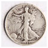 1943 Walking Liberty Half-Dollar Silver Coin