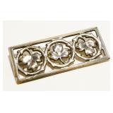 Sterling Silver Grape Leaf Brooch 12.4g