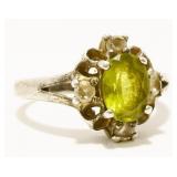 Sterling Silver Gemstone Ring Sz 5 2.9g