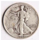1943 Walking Liberty Half-Dollar Silver Coin