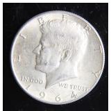 1964 Kennedy Half-Dollar Silver Coin