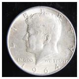 1964 Kennedy Half-Dollar Silver Coin
