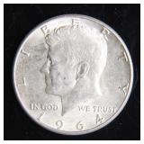 1964 Kennedy Half-Dollar Silver Coin