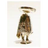 Mexican Man in Sombrero 925 Silver Brooch 7.6g