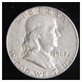 1962-D Franklin Half-Dollar Silver Coin
