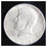1964 Kennedy Half-Dollar Silver Coin