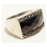 Sterling Silver Gemstone Ring Sz 7.75 13.9g