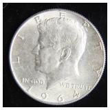 1964 Kennedy Half-Dollar Silver Coin