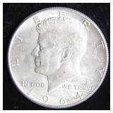 1964 Kennedy Half-Dollar Silver Coin