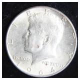 1964 Kennedy Half-Dollar Silver Coin