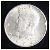1964 Kennedy Half-Dollar Silver Coin