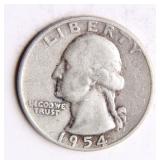 1954-D Washington Silver Quarter