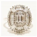 "LS" Sterling Silver Dinner Ring Sz 9 5.3g