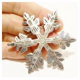 H&H Sterling Silver Snowflake Pendant Brooch 15.1g