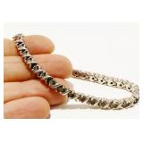 Sterling Silver CZ Tennis Bracelet 7" 17g