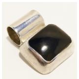 Chunky Mexican Onyx & Sterling Silver Pendant 10g