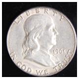 1961 Franklin Half-Dollar Silver Coin