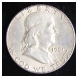 1961 Franklin Half-Dollar Silver Coin