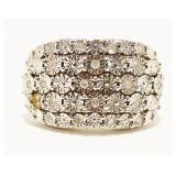 "STS" Sterling Silver Dinner Ring India Sz 7 5g